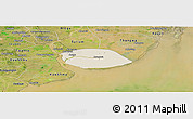 Shaded Relief Panoramic Map of Kyauktan, satellite outside