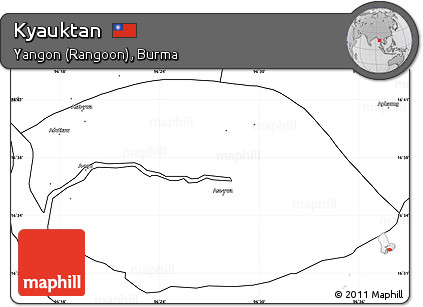 Blank Simple Map of Kyauktan