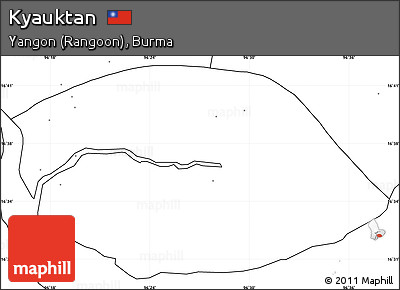 Blank Simple Map of Kyauktan, no labels