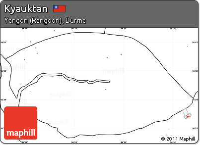 Blank Simple Map of Kyauktan, no labels