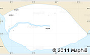 Classic Style Simple Map of Kyauktan, single color outside