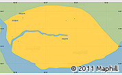 Savanna Style Simple Map of Kyauktan, single color outside