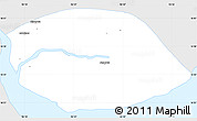 Silver Style Simple Map of Kyauktan, single color outside
