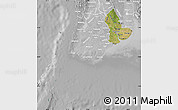 Satellite Map of Yangon (Rangoon), lighten, desaturated