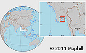 Gray Location Map of Syriam