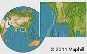 Satellite Location Map of Syriam