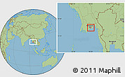 Savanna Style Location Map of Syriam