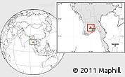 Blank Location Map of Taikkyi, highlighted country
