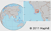 Gray Location Map of Taikkyi