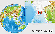 Physical Location Map of Taikkyi, highlighted country