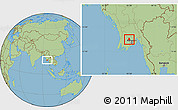 Savanna Style Location Map of Taikkyi
