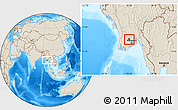 Shaded Relief Location Map of Taikkyi