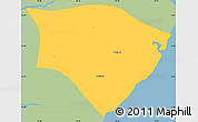 Savanna Style Simple Map of Thongwa, single color outside