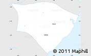 Silver Style Simple Map of Thongwa, single color outside