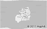 Gray 3D Map of Bubanza, single color outside