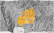 Political Shades 3D Map of Bubanza, desaturated