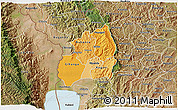Political Shades 3D Map of Bubanza, satellite outside