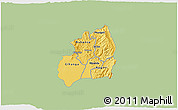 Savanna Style 3D Map of Bubanza, single color outside