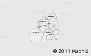 Silver Style 3D Map of Bubanza, single color outside