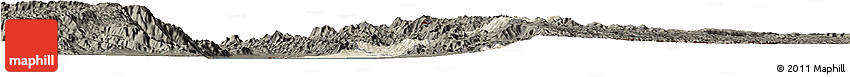 Shaded Relief Horizon Map of Bubanza, darken