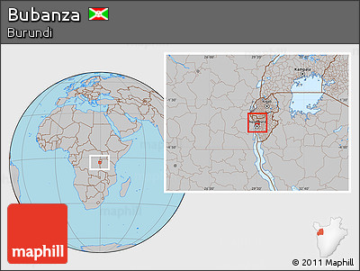 Gray Location Map of Bubanza