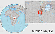 Gray Location Map of Bubanza