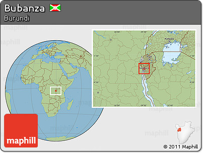 Savanna Style Location Map of Bubanza