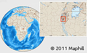 Shaded Relief Location Map of Bubanza