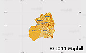 Political Shades Map of Bubanza, cropped outside