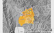 Political Shades Map of Bubanza, desaturated