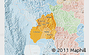 Political Shades Map of Bubanza, lighten