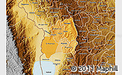 Political Shades Map of Bubanza, physical outside