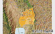 Political Shades Map of Bubanza, satellite outside
