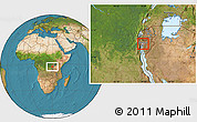 Satellite Location Map of Mpanda, highlighted parent region
