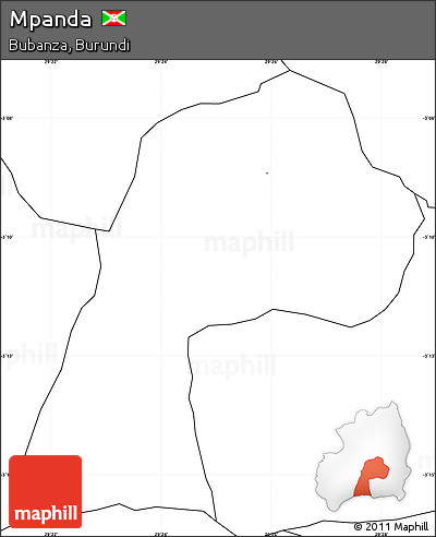 Blank Simple Map of Mpanda, no labels