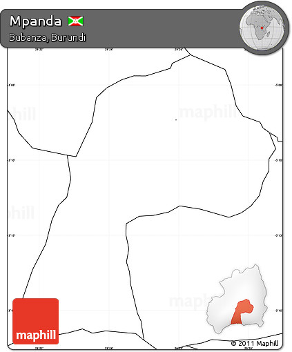 Blank Simple Map of Mpanda, no labels