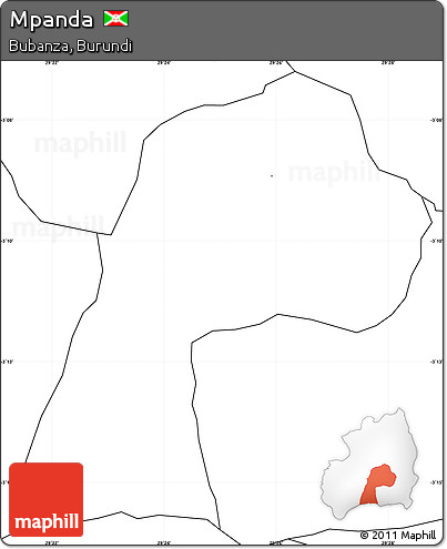 Blank Simple Map of Mpanda, no labels