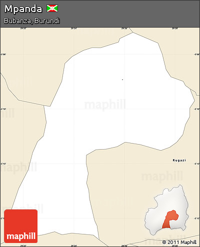 Classic Style Simple Map of Mpanda