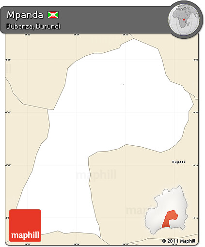 Classic Style Simple Map of Mpanda