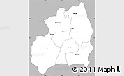 Gray Simple Map of Bubanza, single color outside
