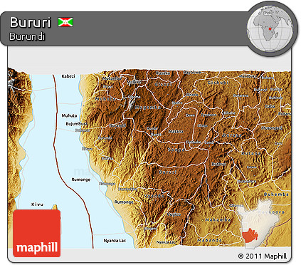 Physical 3D Map of Bururi