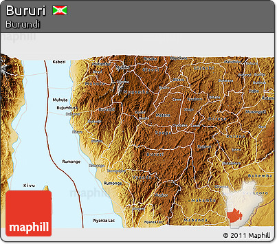 Physical 3D Map of Bururi