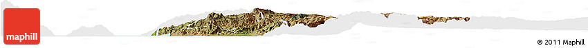 Satellite Horizon Map of Bururi, single color outside