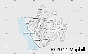 Silver Style Map of Bururi, single color outside