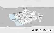 Gray Panoramic Map of Bururi, single color outside