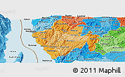 Political Shades Panoramic Map of Bururi