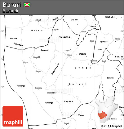 Blank Simple Map of Bururi