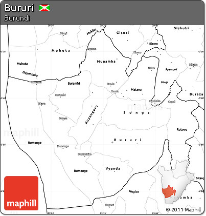 Blank Simple Map of Bururi