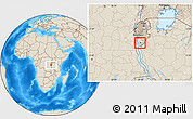 Shaded Relief Location Map of Vyanda, highlighted parent region