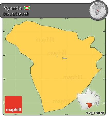 Savanna Style Simple Map of Vyanda, cropped outside